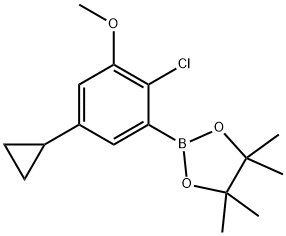 2-Chloro-3-methoxy-5-cyclopropylphenylboronic acid pinacol ester|2-(2-氯-5-環(huán)丙基-3-甲氧基苯基)-4,4,5,5-四甲基-1,3,2-二氧硼雜環(huán)戊烷