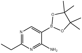 4-Amino-2-ethylpyrimidine-5-boronic acid pinacol ester Struktur