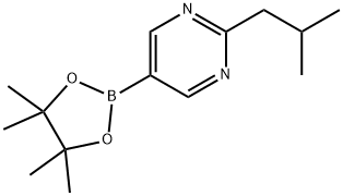 2-isobutyl-5-(4,4,5,5-tetramethyl-1,3,2-dioxaborolan-2-yl)pyrimidine Struktur