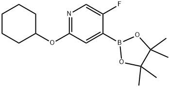 5-Fluoro-2-(cyclohexyloxy)pyridine-4-boronic acid pinacol ester Struktur