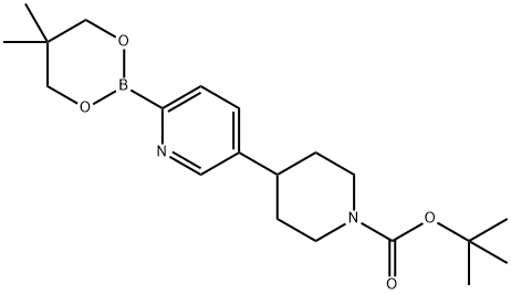 5-(N-Boc-Piperidin-4-yl)pyridine-2-boronic acid neopentylglycol ester Struktur