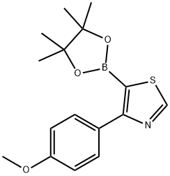 4-(4-Methoxyphenyl)thiazole-5-boronic acid pinacol ester Struktur