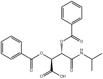 (2S,3S)-2,3-bis(benzoyloxy)-3-[(propan-2-yl)carbamoyl]propanoic acid Struktur