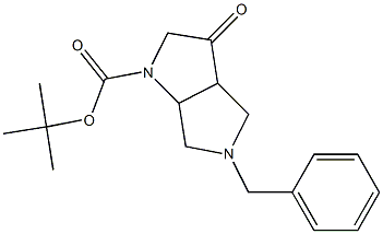 tert-butyl 5-benzyl-3-oxo-octahydropyrrolo[3,4-b]pyrrole-1-carboxylate Struktur