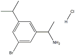 1-(3-Bromo-5-isopropylphenyl)ethanamine hydrochloride Struktur