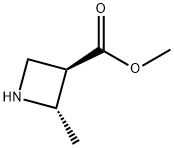 3-Azetidinecarboxylic acid, 2-methyl-, methyl ester, (2S,3R)- Struktur