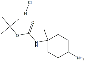 tert-butyl ((1s,4s)-4-amino-1-methylcyclohexyl)carbamate hydrochloride Struktur