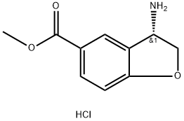 (S)-METHYL 3-AMINO-2,3-DIHYDROBENZOFURAN-5-CARBOXYLATE HYDROCHLORIDE Struktur