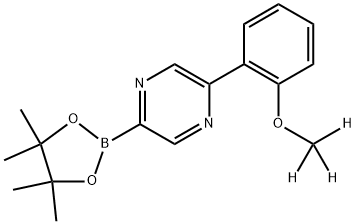 2-(2-(methoxy-d3)phenyl)-5-(4,4,5,5-tetramethyl-1,3,2-dioxaborolan-2-yl)pyrazine Struktur