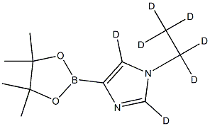 1-(ethyl-d5)-4-(4,4,5,5-tetramethyl-1,3,2-dioxaborolan-2-yl)-1H-imidazole-2,5-d2 Struktur