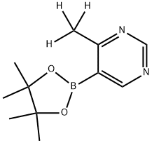 4-(methyl-d3)-5-(4,4,5,5-tetramethyl-1,3,2-dioxaborolan-2-yl)pyrimidine Struktur