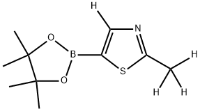 2-(methyl-d3)-5-(4,4,5,5-tetramethyl-1,3,2-dioxaborolan-2-yl)thiazole-4-d Struktur