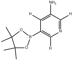 5-(4,4,5,5-tetramethyl-1,3,2-dioxaborolan-2-yl)pyridin-2,4,6-d3-3-amine Struktur