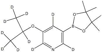 3-((propan-2-yl-d7)oxy)-5-(4,4,5,5-tetramethyl-1,3,2-dioxaborolan-2-yl)pyridine-2,4,6-d3 Struktur