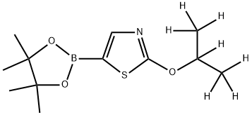 2-((propan-2-yl-d7)oxy)-5-(4,4,5,5-tetramethyl-1,3,2-dioxaborolan-2-yl)thiazole Struktur