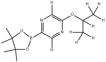 2-((propan-2-yl-d7)oxy)-5-(4,4,5,5-tetramethyl-1,3,2-dioxaborolan-2-yl)pyrazine-3,6-d2 Struktur