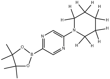 2-(piperidin-1-yl-d10)-5-(4,4,5,5-tetramethyl-1,3,2-dioxaborolan-2-yl)pyrazine Struktur