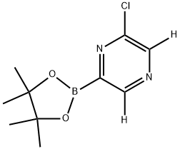 2-chloro-6-(4,4,5,5-tetramethyl-1,3,2-dioxaborolan-2-yl)pyrazine-3,5-d2 Struktur