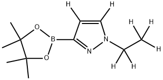 1-(ethyl-d5)-3-(4,4,5,5-tetramethyl-1,3,2-dioxaborolan-2-yl)-1H-pyrazole-4,5-d2 Struktur