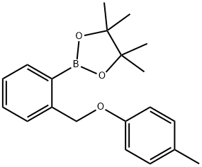 4,4,5,5-tetramethyl-2-(2-((p-tolyloxy)methyl)phenyl)-1,3,2-dioxaborolane Struktur