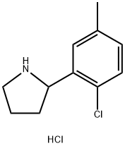 2-(2-chloro-5-methylphenyl)pyrrolidine hydrochloride Struktur