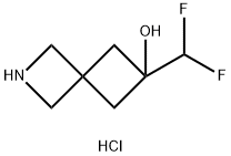 6-(difluoromethyl)-2-azaspiro[3.3]heptan-6-ol hydrochloride Struktur