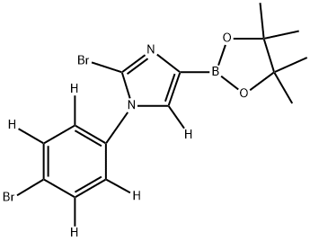 2-bromo-1-(4-bromophenyl-2,3,5,6-d4)-4-(4,4,5,5-tetramethyl-1,3,2-dioxaborolan-2-yl)-1H-imidazole-5-d Struktur