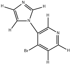 4-bromo-3-(1H-imidazol-1-yl-d3)pyridine-2,5,6-d3 Struktur