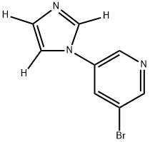 3-bromo-5-(1H-imidazol-1-yl-d3)pyridine Struktur