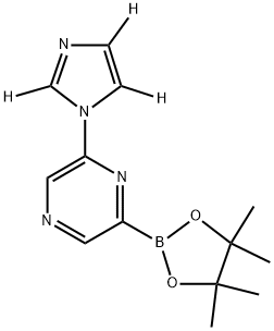 2-(1H-imidazol-1-yl-d3)-6-(4,4,5,5-tetramethyl-1,3,2-dioxaborolan-2-yl)pyrazine Struktur