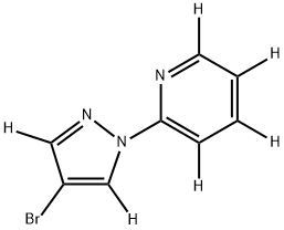 2-(4-bromo-1H-pyrazol-1-yl-3,5-d2)pyridine-3,4,5,6-d4 Struktur