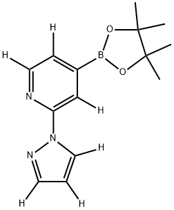 2-(1H-pyrazol-1-yl-d3)-4-(4,4,5,5-tetramethyl-1,3,2-dioxaborolan-2-yl)pyridine-3,5,6-d3 Struktur