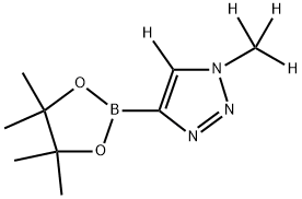 1-(methyl-d3)-4-(4,4,5,5-tetramethyl-1,3,2-dioxaborolan-2-yl)-1H-1,2,3-triazole-5-d Struktur