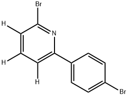 2-bromo-6-(4-bromophenyl)pyridine-3,4,5-d3 Struktur