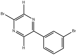 2-bromo-5-(3-bromophenyl)pyrazine-3,6-d2 Struktur