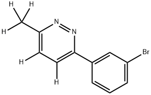 3-(3-bromophenyl)-6-(methyl-d3)pyridazine-4,5-d2 Struktur