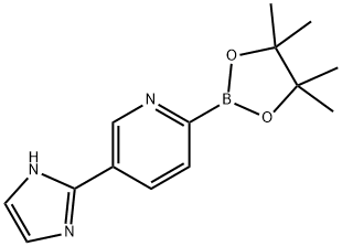 5-(1H-imidazol-2-yl)-2-(4,4,5,5-tetramethyl-1,3,2-dioxaborolan-2-yl)pyridine Struktur