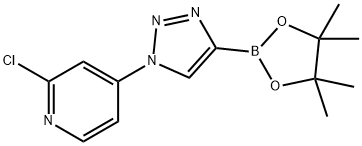 2-chloro-4-(4-(4,4,5,5-tetramethyl-1,3,2-dioxaborolan-2-yl)-1H-1,2,3-triazol-1-yl)pyridine Struktur