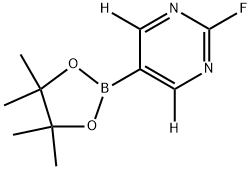 2-fluoro-5-(4,4,5,5-tetramethyl-1,3,2-dioxaborolan-2-yl)pyrimidine-4,6-d2 Struktur