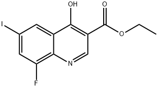 Ethyl 8-fluoro-4-hydroxy-6-iodoquinoline-3-carboxylate Struktur