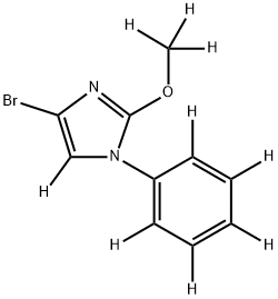 4-bromo-2-(methoxy-d3)-1-(phenyl-d5)-1H-imidazole-5-d Struktur