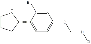 (2S)-2-(2-BROMO-4-METHOXYPHENYL)PYRROLIDINE HYDROCHLORIDE Struktur