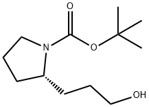 tert-butyl (2S)-2-(3-hydroxypropyl)pyrrolidine-1-carboxylate Struktur