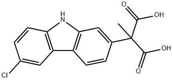 Propanedioic acid, 2-(6-chloro-9H-carbazol-2-yl)-2-methyl- Struktur