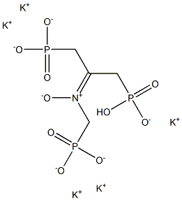 Pentapotassium ({[(hydroxyphosphinato)methyl](phosphonatomethyl)nitroryl}methyl)phosphonate Struktur