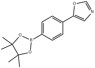 Oxazole, 5-[4-(4,4,5,5-tetramethyl-1,3,2-dioxaborolan-2-yl)phenyl]- Struktur