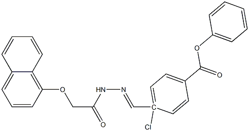 4-[(1Z)-{[2-(naphthalen-1-yloxy)acetamido]imino}methyl]phenyl 4-chlorobenzoate Struktur