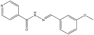 N'-[(1E)-(3-methoxyphenyl)methylidene]pyridine-4-carbohydrazide Struktur