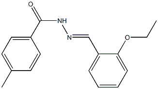 N'-[(1E)-(2-ethoxyphenyl)methylidene]-4-methylbenzohydrazide Struktur