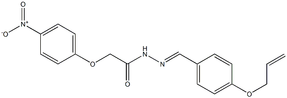 2-(4-nitrophenoxy)-N'-[(1E)-[4-(prop-2-en-1-yloxy)phenyl]methylidene]acetohydrazide Struktur